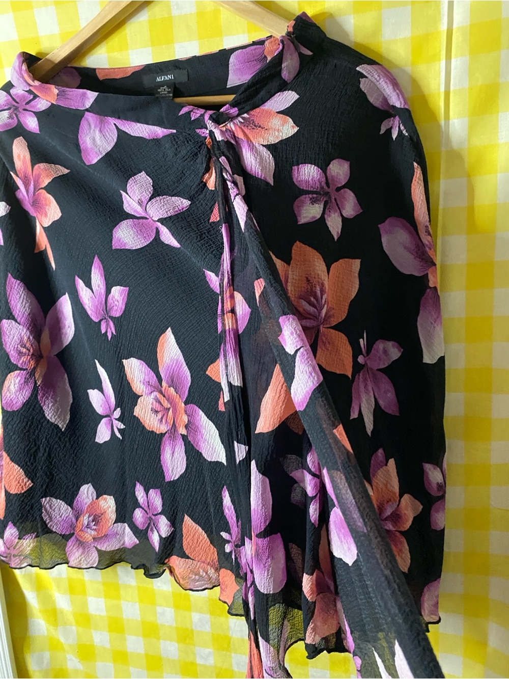 Alfani vintage skirt  silk 100% silk - Picture 4 of 11
